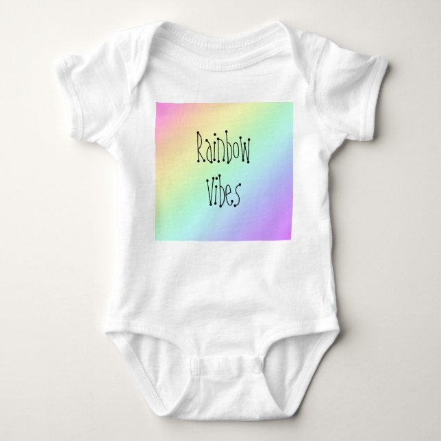 Body Para Bebê Rainbow Vibes Baby Bodyfit (Frente)