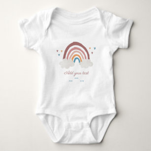 Body Para Bebê Rainbow Watercolor Boho
