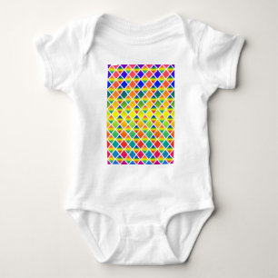 Body Para Bebê Rainbows escuros e leves (com verificação de diama