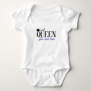 Body Para Bebê Rainha Má do Bebê Personalizado Uma Peça