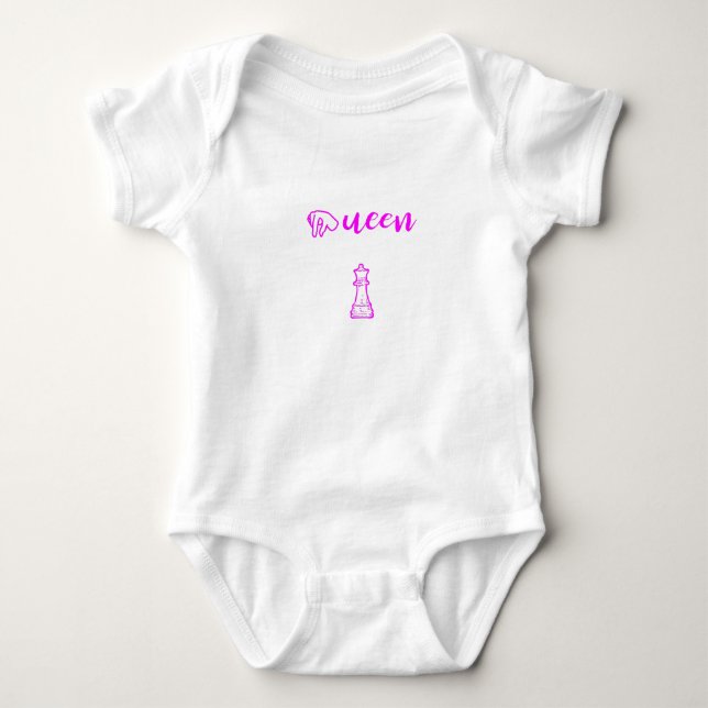 Body Para Bebê Rainha - O mais poderoso pedaço de xadrez (Frente)