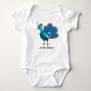 Body Para Bebê Rainha Peacock na Casa