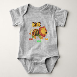 Body Para Bebê Raio-leão Criado por Mamãe e Pai T-Shirt
