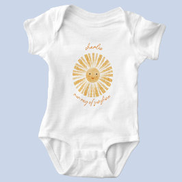 Body Para Bebê Raios de Sol Personalizado Aquarela