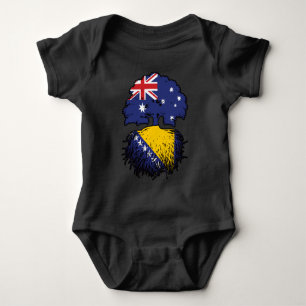 Body Para Bebê Raízes de Árvore Australiana da Bósnia e da Austrá