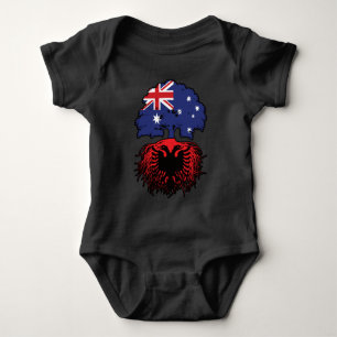 Body Para Bebê Raízes de Árvore da Austrália Albanesa e Australia
