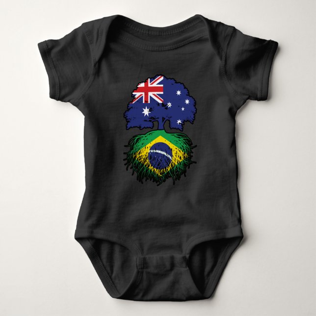 Body Para Bebê Raízes de Árvore da Austrália Brasileira (Frente)