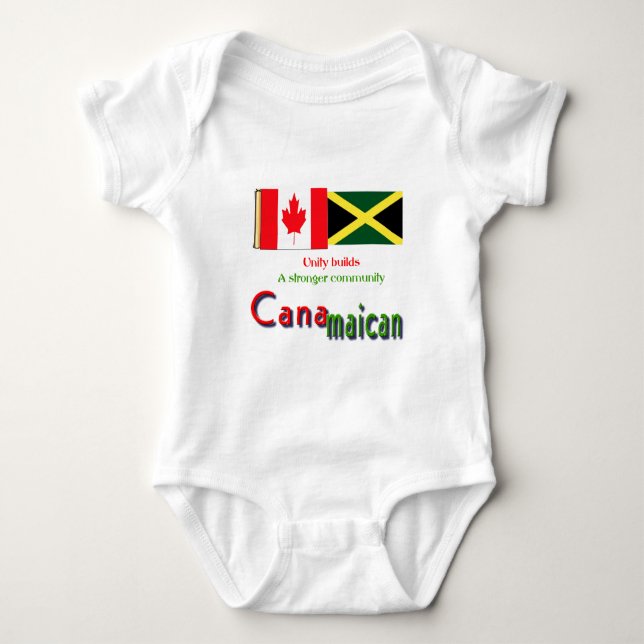 Body Para Bebê raízes jamaicanas-canadianas (Frente)