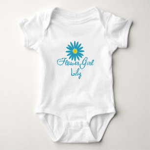 Body Para Bebê Rapariga Flor/ Margarida Azul