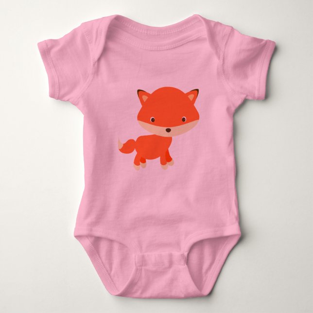 Body Para Bebê Raposa alaranjada (Frente)