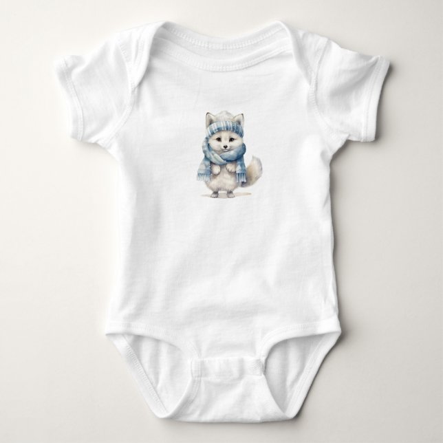 Body Para Bebê Raposa Árctica Deliciosa (Frente)