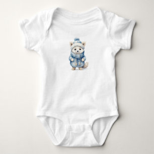 Body Para Bebê Raposa Árctica Elegante
