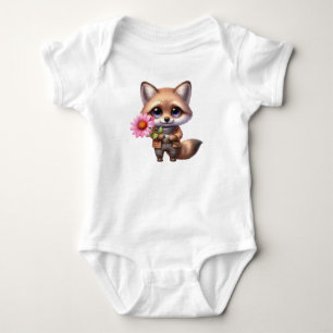 Body Para Bebê Raposa Bebê Tímida