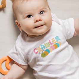 Body Para Bebê Rastejador com Lagarta Fofa