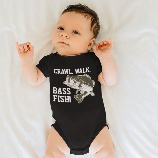 Body Para Bebê Rastreio Passeando Peixe Engraçado Pesca Bebê (Criador carregado)