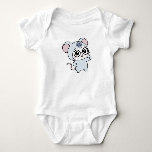 Body Para Bebê Ratinho fofo e adorável  (Frente)