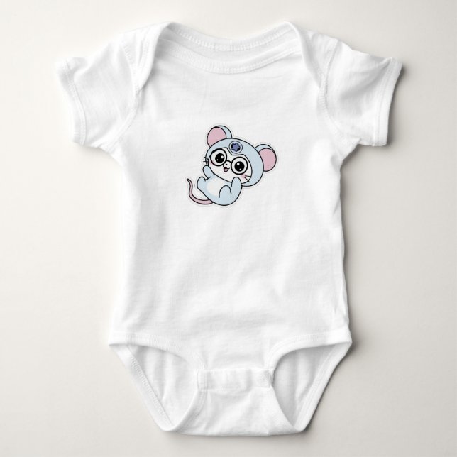 Body Para Bebê Ratinho fofo e adorável (Frente)