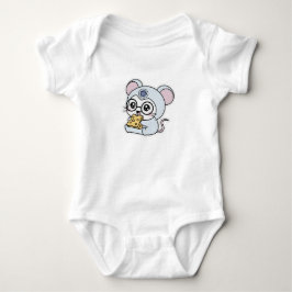 Body Para Bebê Ratinho pequeno fofo e adorável ama queijo 