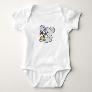 Body Para Bebê Ratinho pequeno fofo e adorável ama queijo 