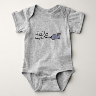 Body Para Bebê Rato de Cartoon de Mouse Bonito Ano Novo 2020 Fita