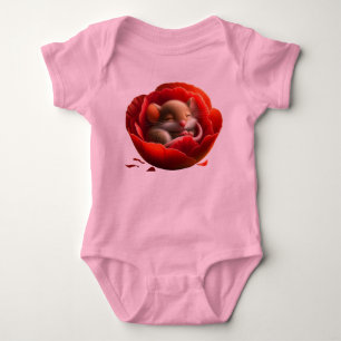 Body Para Bebê Rato Muito Bonito Dormindo