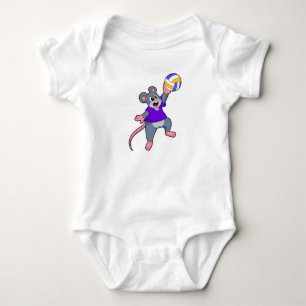 Body Para Bebê Rato nos Esportes de Voleibol