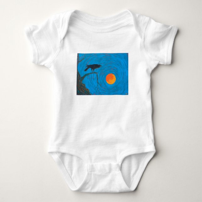 Body Para Bebê Raven e Lua Cheia (Frente)