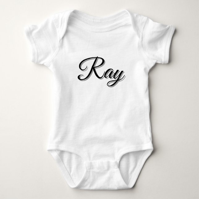 Body Para Bebê Ray Boys Name, (Frente)