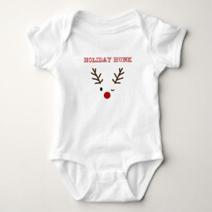 Body Para Bebê Rebelde de Natal Holiday