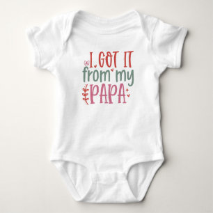 Body Para Bebê Recebi Do Meu Papá - Bebê Garoto Roupa