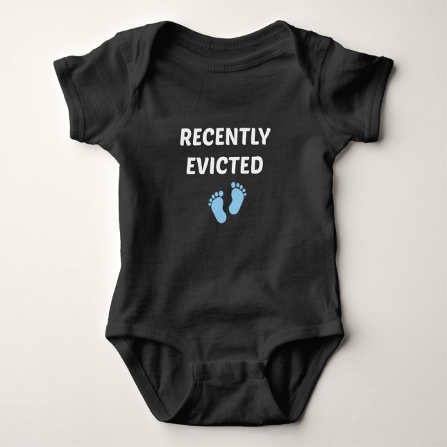 Body Para Bebê Recently Evicted,baby gift new baby evicted (Frente)