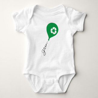 Body Para Bebê Reciclar verde