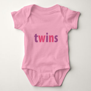 Body Para Bebê RECOLHA DE GÊMEOS - raparigas {violet + rosa}