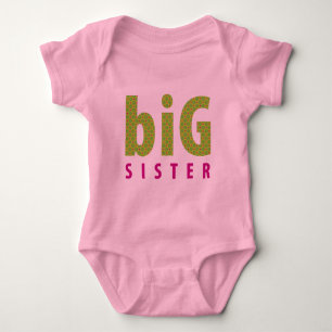 Body Para Bebê RECOLHA DE SIBLINGS - irmã mais velha {limão}