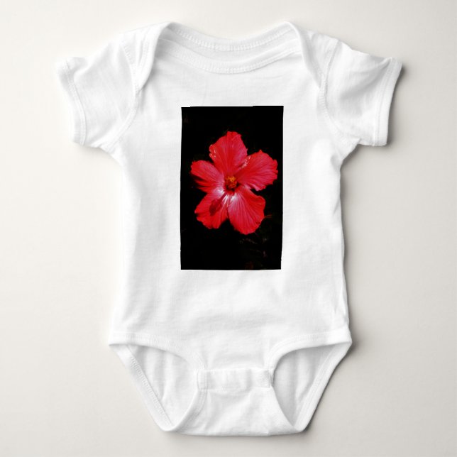 Body Para Bebê Red Hibiscus (Frente)