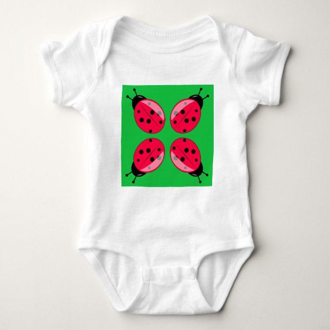 Body Para Bebê Red Ladybugs (Frente)