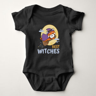 Body Para Bebê Red Panda Halloween Crianças Bruxas Melhores Bruxa