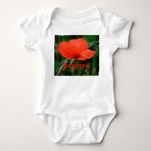Body Para Bebê Red Poppy Creeper