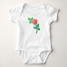 Body Para Bebê Red Rose Flower Design – Classic Floral Beauty