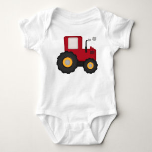 Body Para Bebê Red Trator e Little Farmer Boy