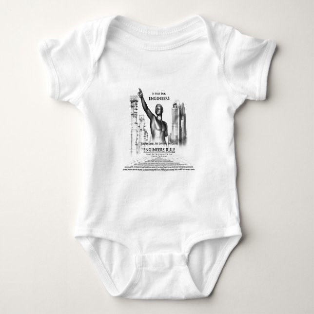 Body Para Bebê Regra de engenheiros (Frente)