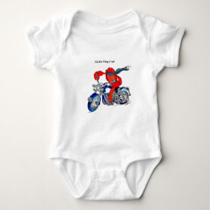 Body Para Bebê Rei caranguejo de Alaska na motocicleta