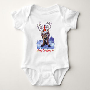Body Para Bebê Reindeer Baby Tee de Natal