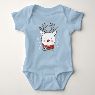 Body Para Bebê Reindeer de Natal