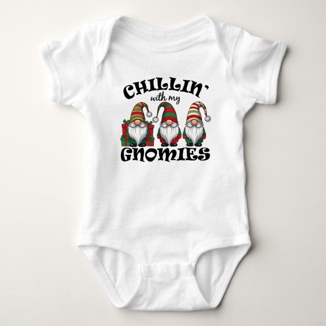 Body Para Bebê Relaxando com meus Gnomos Pendurados Gnome (Frente)