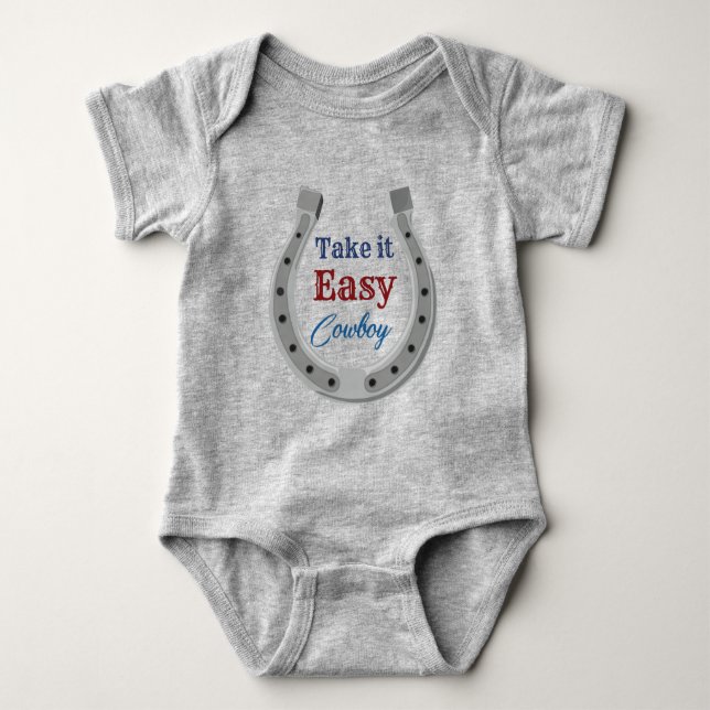 Body Para Bebê Relaxe, Cowboy (Frente)