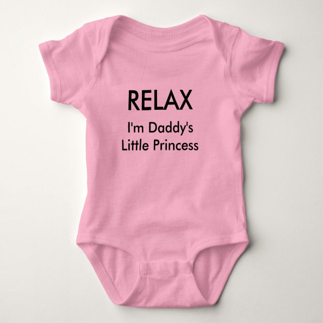 Body Para Bebê "RELAXE. Eu sou tutu da princesa pequena" meninas (Frente)
