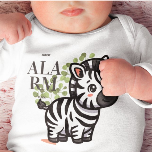 Body Para Bebê Relógio Alarme Mais Fofo Bebê Zebra (Criador carregado)