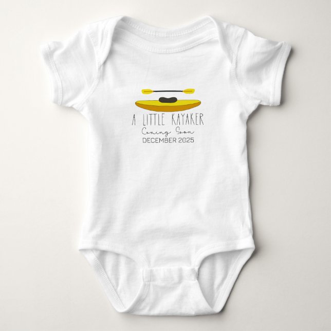 Body Para Bebê Remando Bebê Pequeno Caiaque Logo Chega Canoa (Frente)