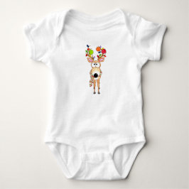 Body Para Bebê Rena de Natal de Pickleball